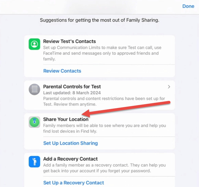 Customize Location Services and Sharing My Location Settings